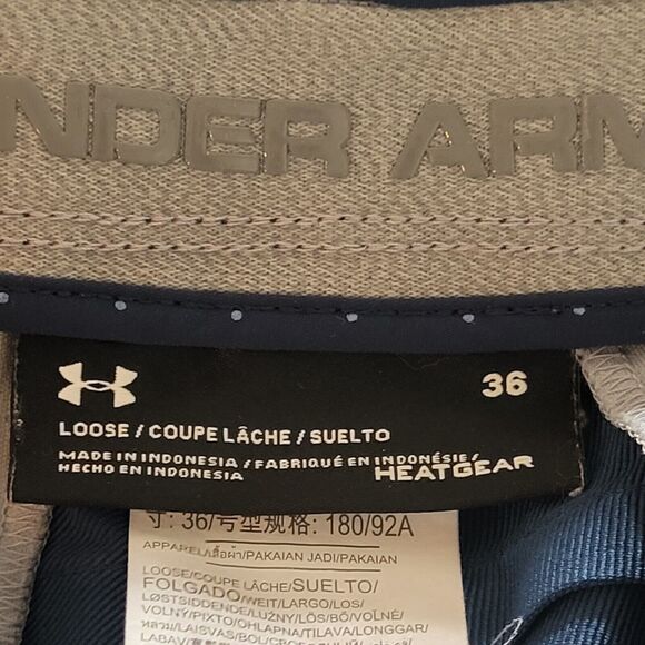 Under Armour 10” Golf Shorts Men 36 Blue Dots Match Play Stretch Performance - Picture 11 of 11